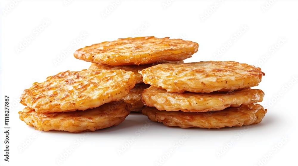 Appetizing fried potato pancakes on a white background, isolated Appetizing fried potato pancakes on a white background, isolated