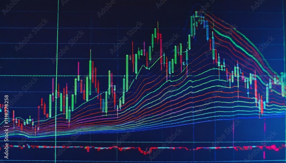 Naklejka premium High-Quality Modern Stock Market Chart on a Digital Interface