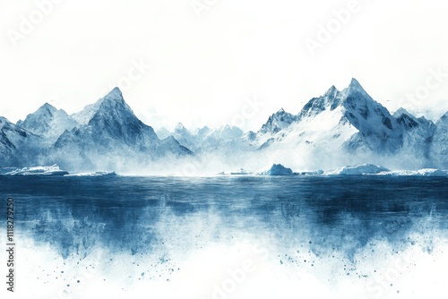 Wallpaper Mural Expansive Icy Landscape with Blue Tones Torontodigital.ca