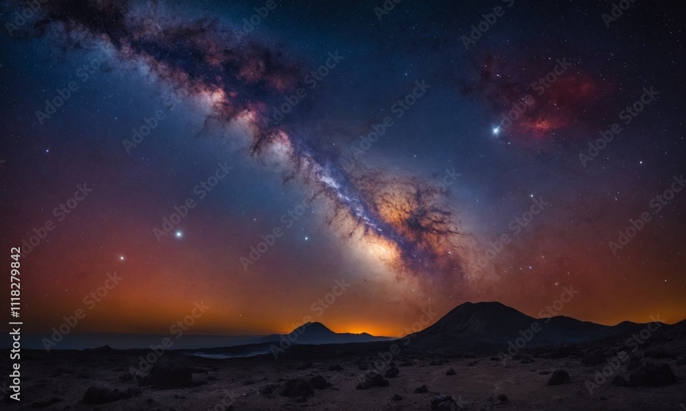 Fototapeta premium 우주오로라 멋진우주배경