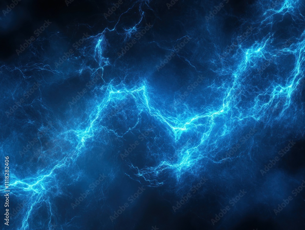 Abstract Blue Electric Lightning Abstract Blue Electric Lightning
