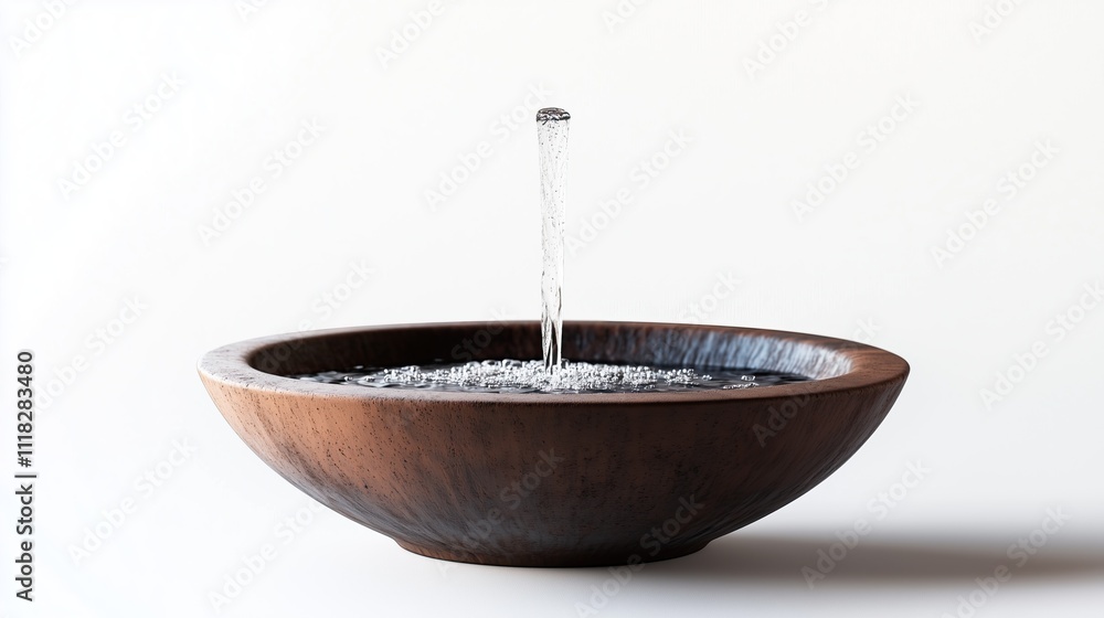 Architectural fountain in modern style on a white background, isolated Architectural fountain in modern style on a white background, isolated