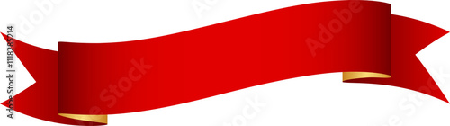Free Download Red Gold Ribbon Banner
 - GFXLoad