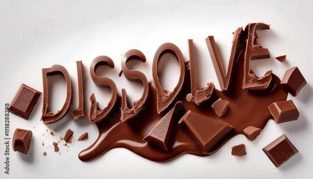 Cracked and Melted Chocolate with Cracked and Melted Chocolate with