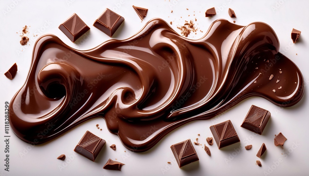 Cracked and Melted Chocolate with Cracked and Melted Chocolate with