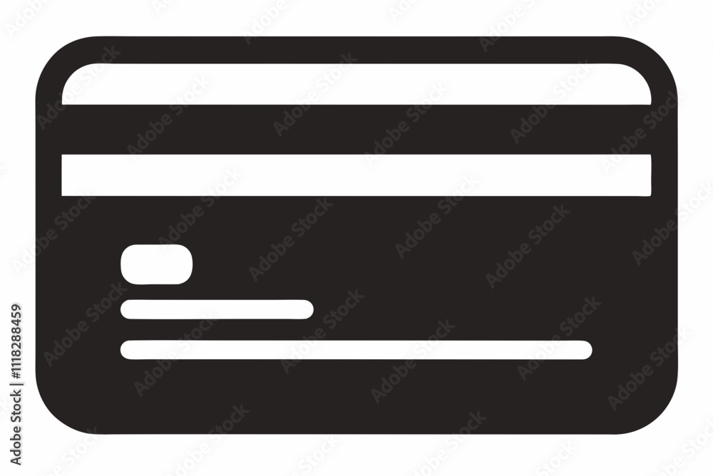 Black Silhouette Credit Card Icon Vector Design Black Silhouette Credit Card Icon Vector Design