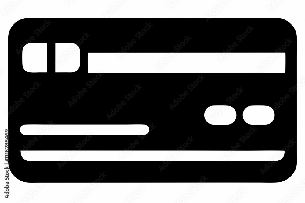 Black Silhouette Credit Card Icon Vector Design Black Silhouette Credit Card Icon Vector Design