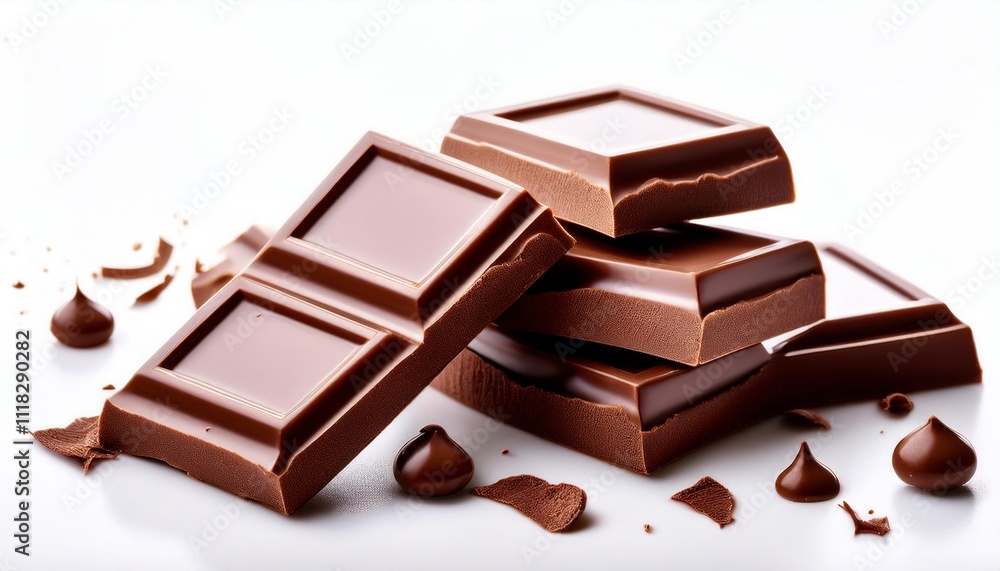 Cracked and Melted Chocolate Pieces with Cracked and Melted Chocolate Pieces with