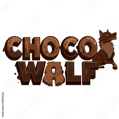 STICKER DESIGN OF CHOCO WALF photo