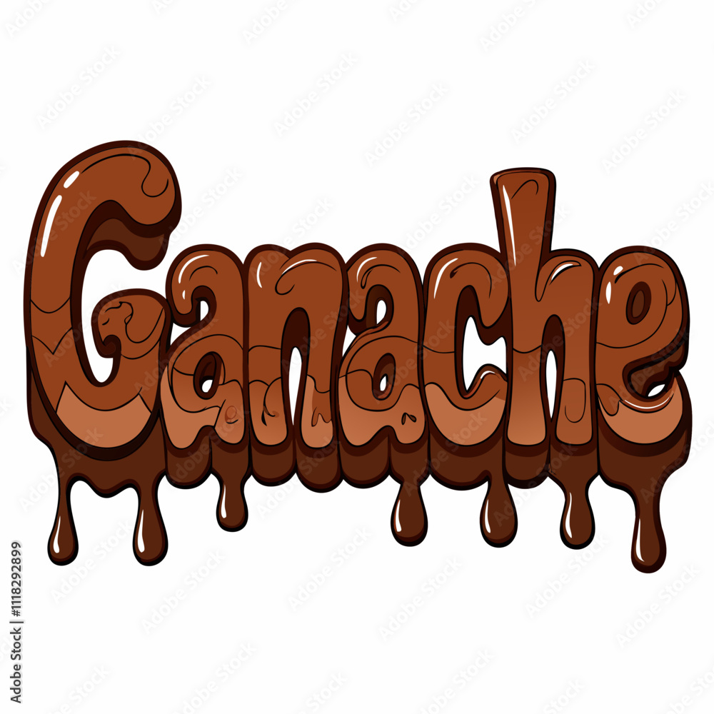 STICKER DESIGN OF GANACHE WITH CHOCOLATE BACKGROUND STICKER DESIGN OF GANACHE WITH CHOCOLATE BACKGROUND