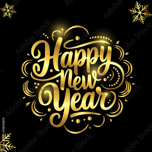 Happy new year greeting, new year 