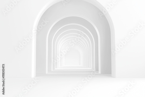 3d white arch