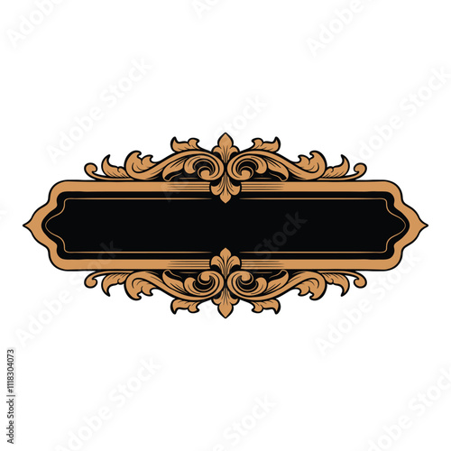 name tag or label ornament luxury