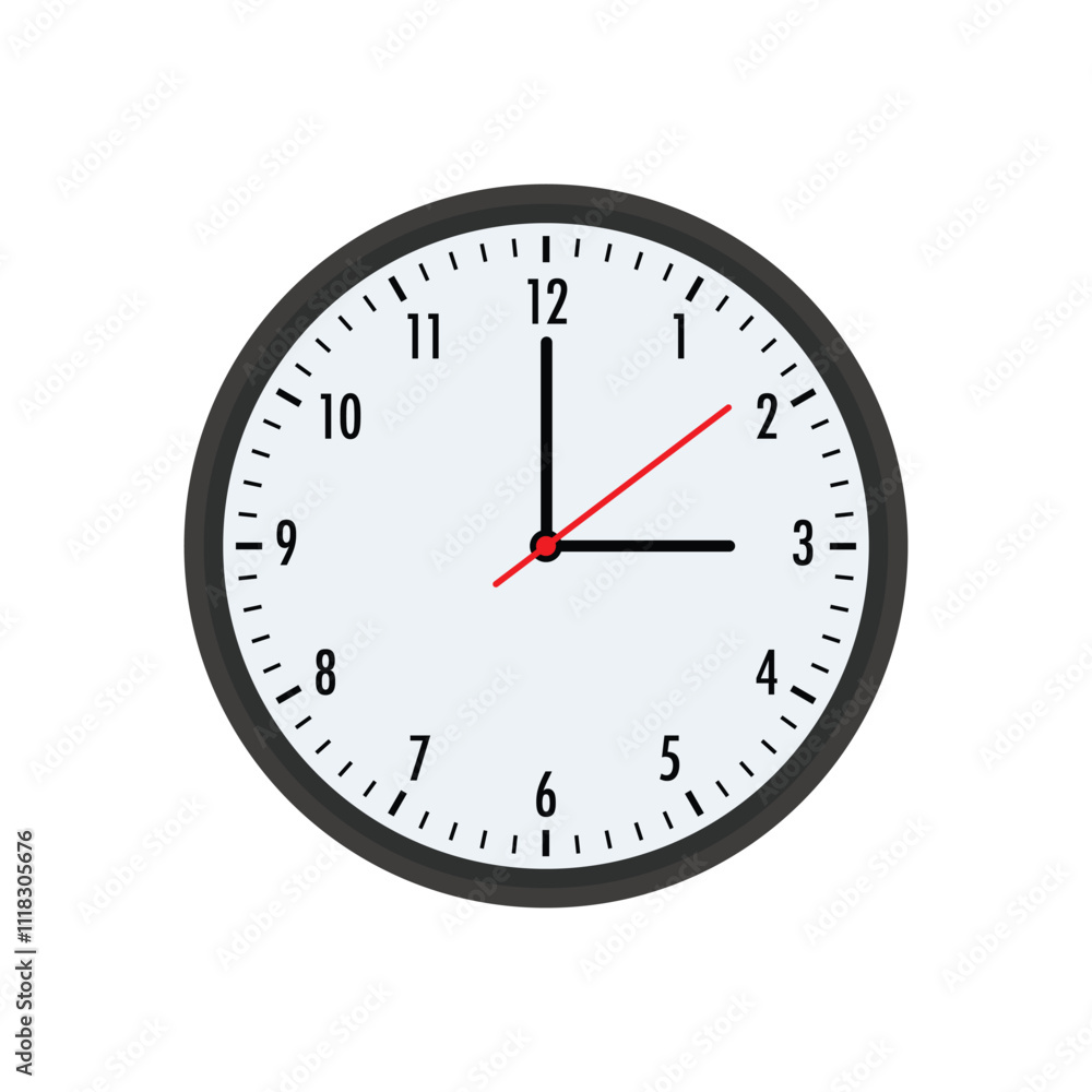 Black clock icon design isolated on white background Black clock icon design isolated on white background