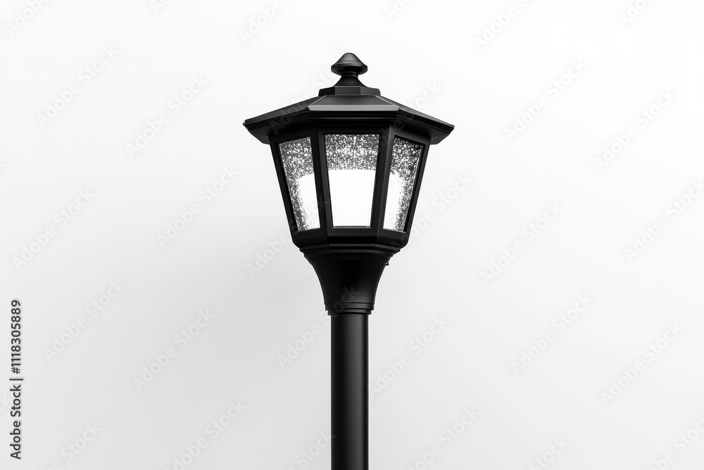 old street lantern on solid white background old street lantern on solid white background