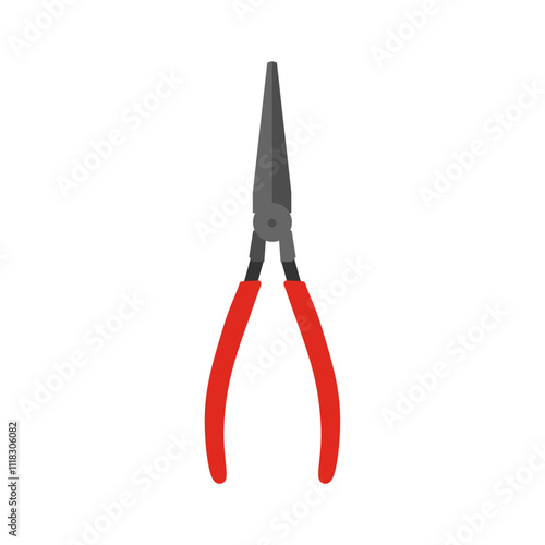 plier illustration vector flat design isolated on white background. pliers illustration of carpentry tools, work tools, building shops, and mechanical equipment