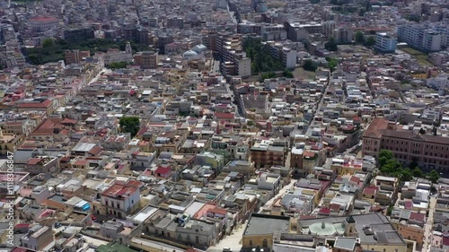 Aerial view of Canosa di Puglia town located in the province of Barletta, Andria, Trani, Italy 