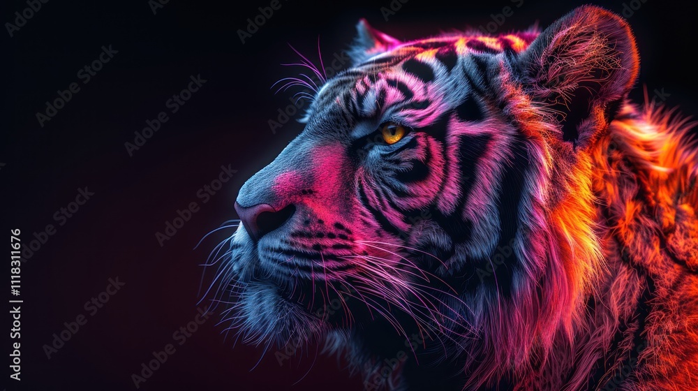 Neon Tiger Portrait Neon Tiger Portrait