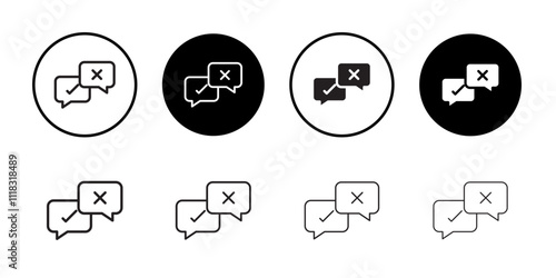 Disagreement icon Line Art Logo set