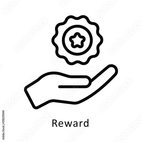 Reward Vector Outline Icon. Eps 10 File