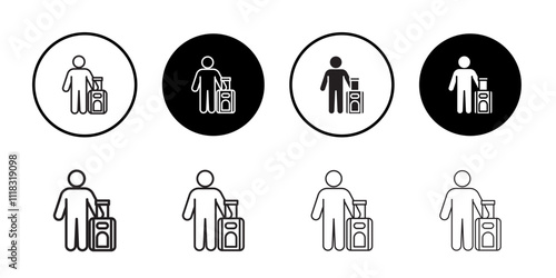 Guest icon Line Art Logo set