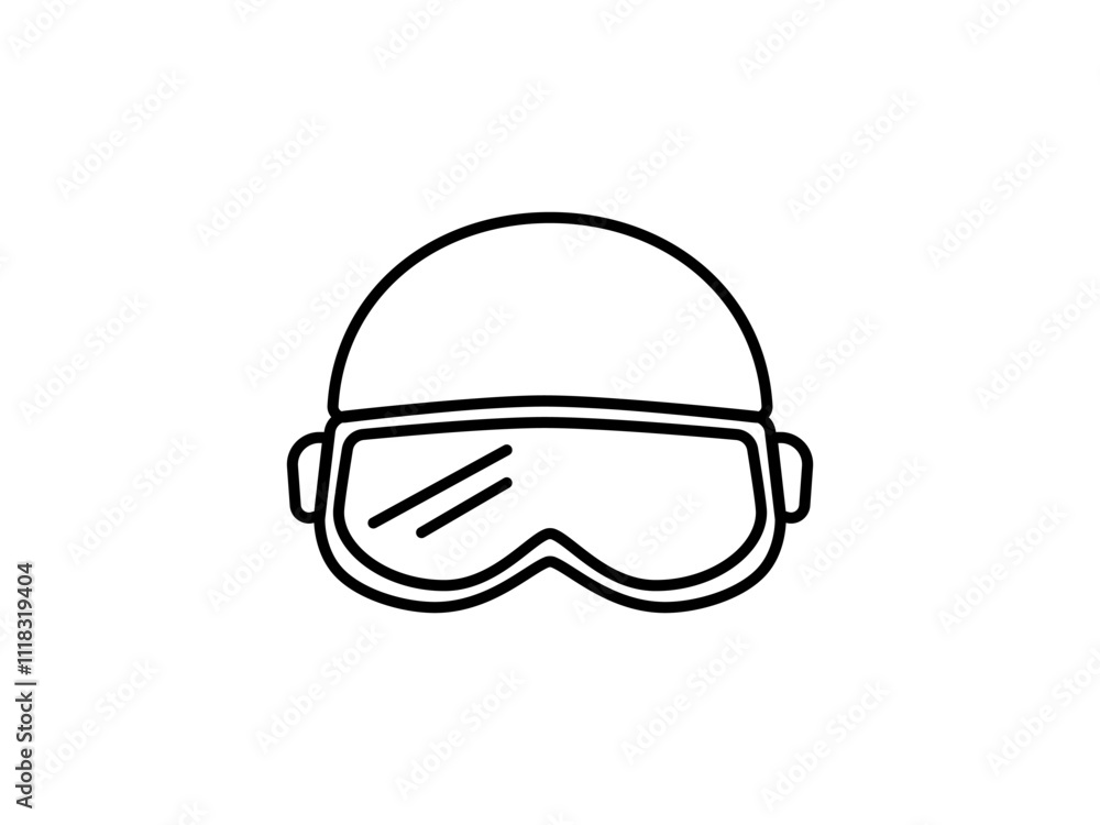 goggles helmet pictogram icon flat style for mobile app ui or ux, vector illustration logo symbol design sign, isolated on white goggles helmet pictogram icon flat style for mobile app ui or ux, vector illustration logo symbol design sign, isolated on white