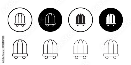 Hotel service icon Line Art Logo set