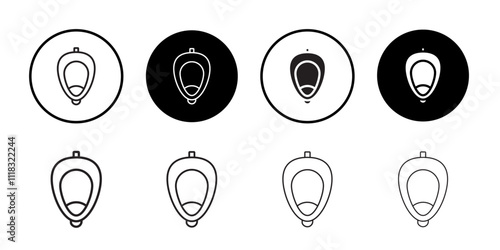 Urinal icon Line Art Logo set