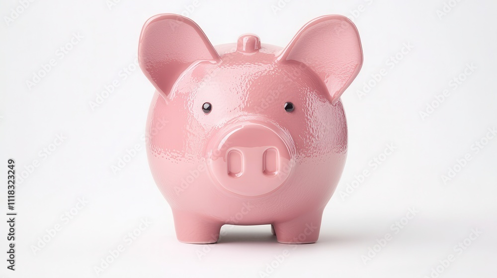 Retirement planning requires financial literacy. Piggy bank in a minimalist setting Retirement planning requires financial literacy. Piggy bank in a minimalist setting