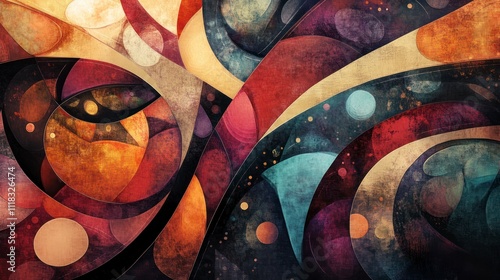 Abstract Background Inspired by Nature with Vivid Colors and Geometric Patterns Perfect for Creative Projects and Digital Media