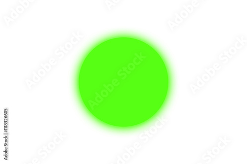 Green neon circle