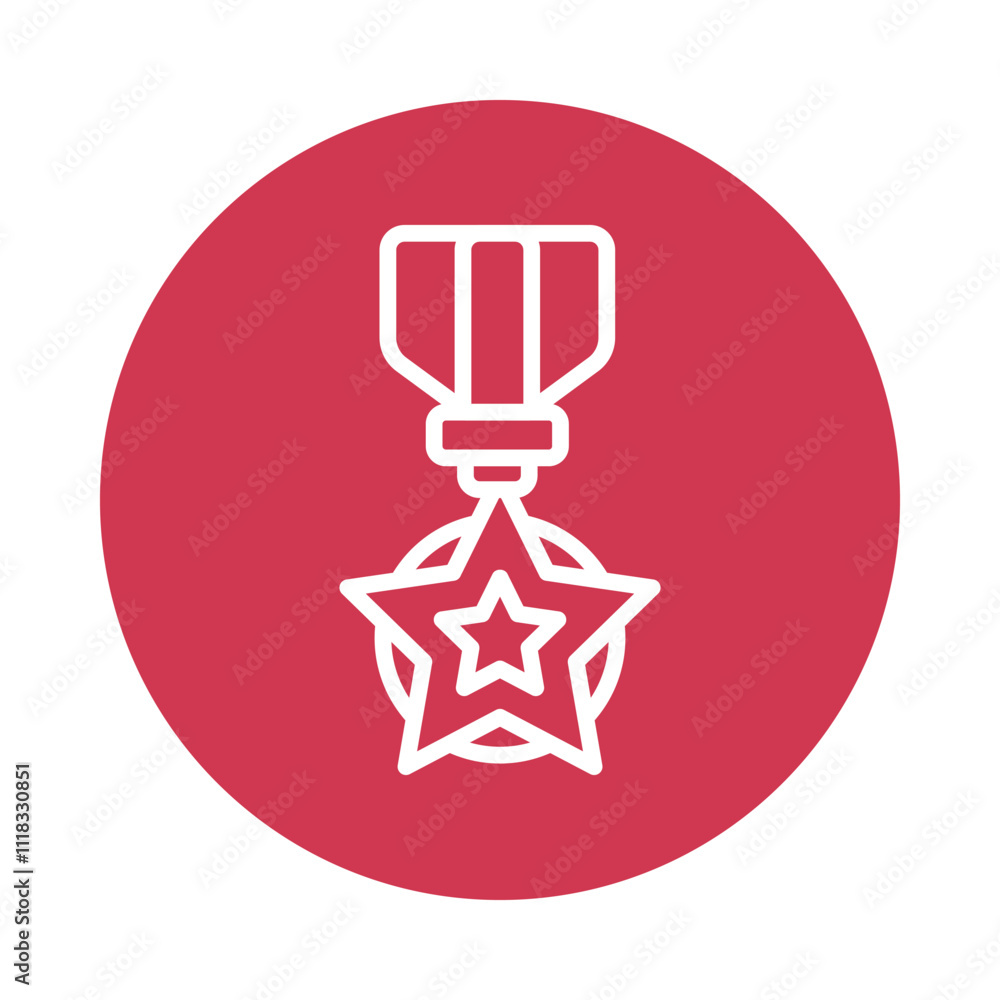 Bravery medal Vector Gylph Circle Icon. Eps 10 File Bravery medal Vector Gylph Circle Icon. Eps 10 File