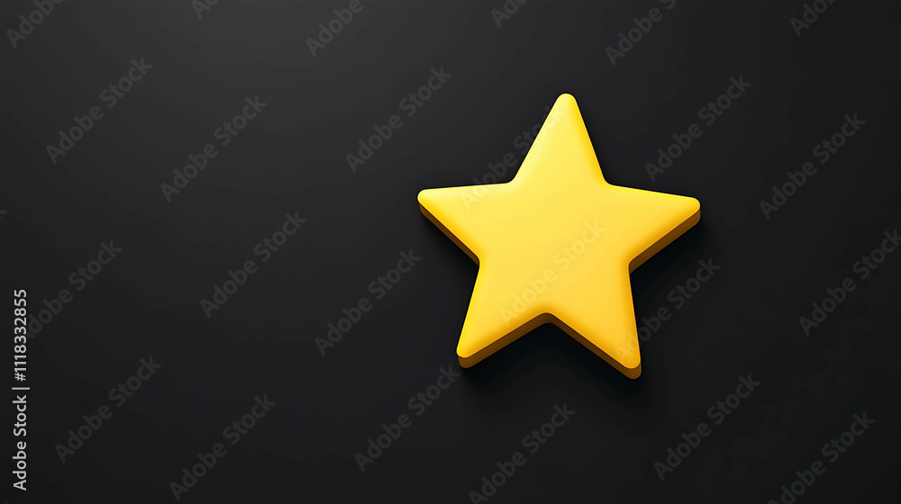 Obraz premium Stellar Shine: A Yellow Star on a Dark Canvas