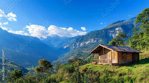 mountain house in the mountains