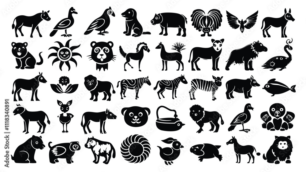 Animals related icon editable stroke outline set of different types small icons isolated on white background flat vector illustration Animals related icon editable stroke outline set of different types small icons isolated on white background flat vector illustration