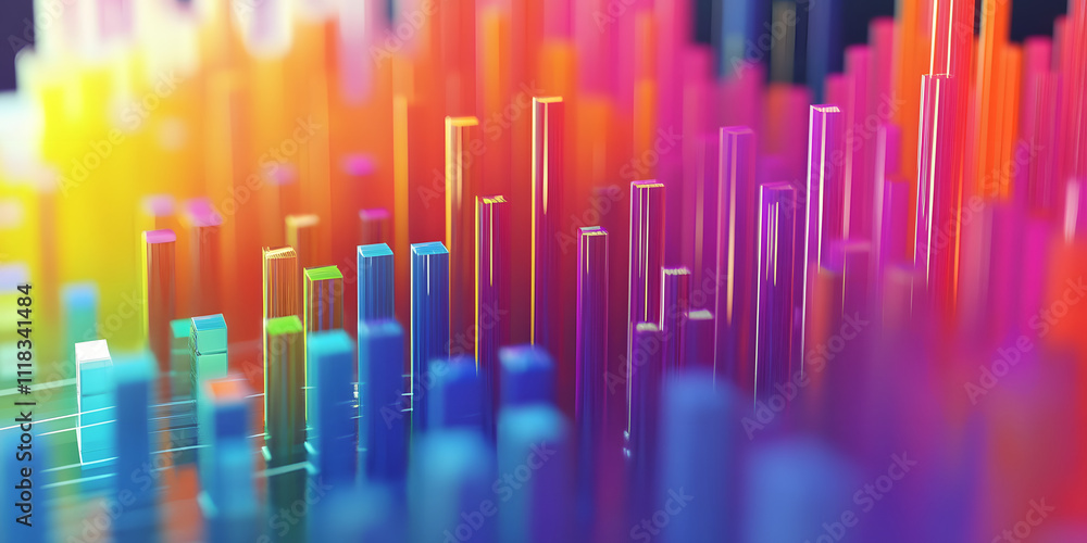 Vibrant Colorful Vertical Bars Display Vibrant Colorful Vertical Bars Display