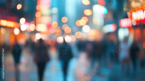 Wallpaper Mural Blurred Cityscape at Night Torontodigital.ca