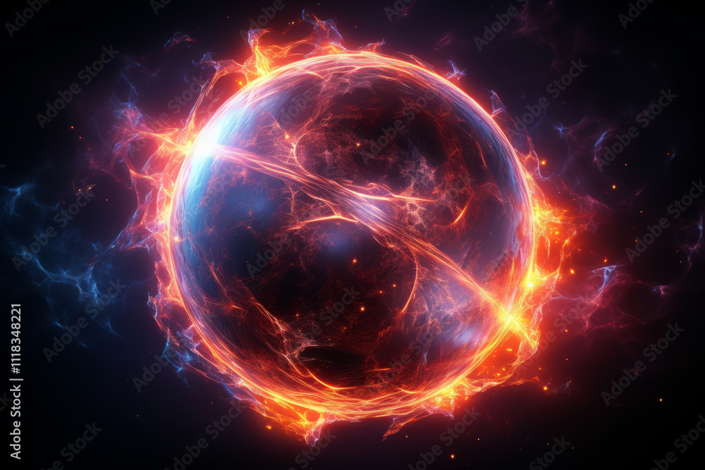 Outstanding An abstract glowing orb of energy with a bright core and a purple hue Outstanding An abstract glowing orb of energy with a bright core and a purple hue