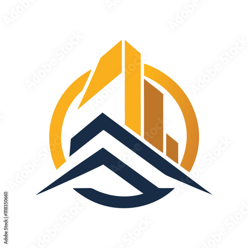 minimalist modern real estate, construction logo, and vector art design.