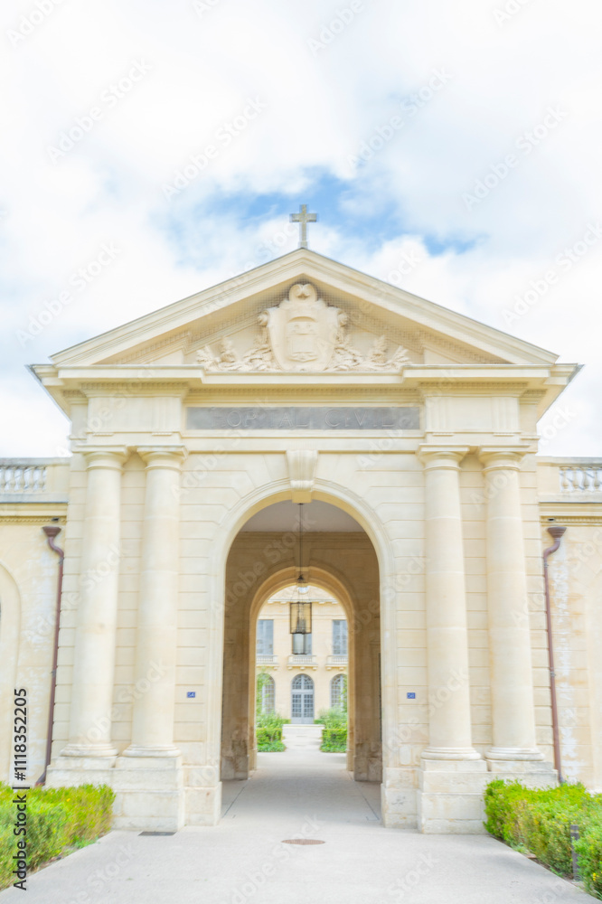 Naklejka premium Versailles Romantic and Impressionist Landmark Historical Buildings in the Summer.