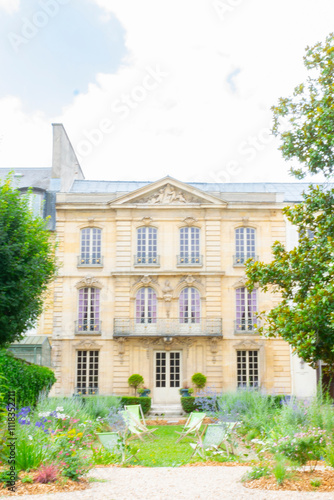 Versailles Romantic and Impressionist Landmark Historical Buildings in the Summer.