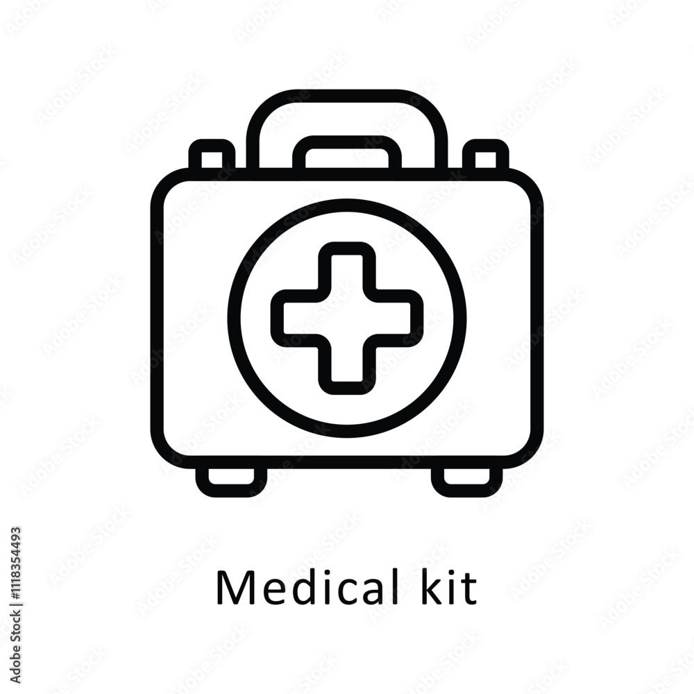 Doctor Briefcase Vector Outline Icon. Eps File 10 Doctor Briefcase Vector Outline Icon. Eps File 10