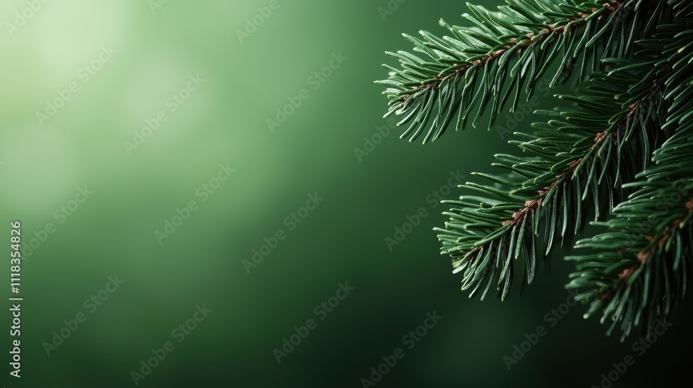 Simple and clean Christmas evergreen branch close-up perfect for seasonal decor ideas Simple and clean Christmas evergreen branch close-up perfect for seasonal decor ideas