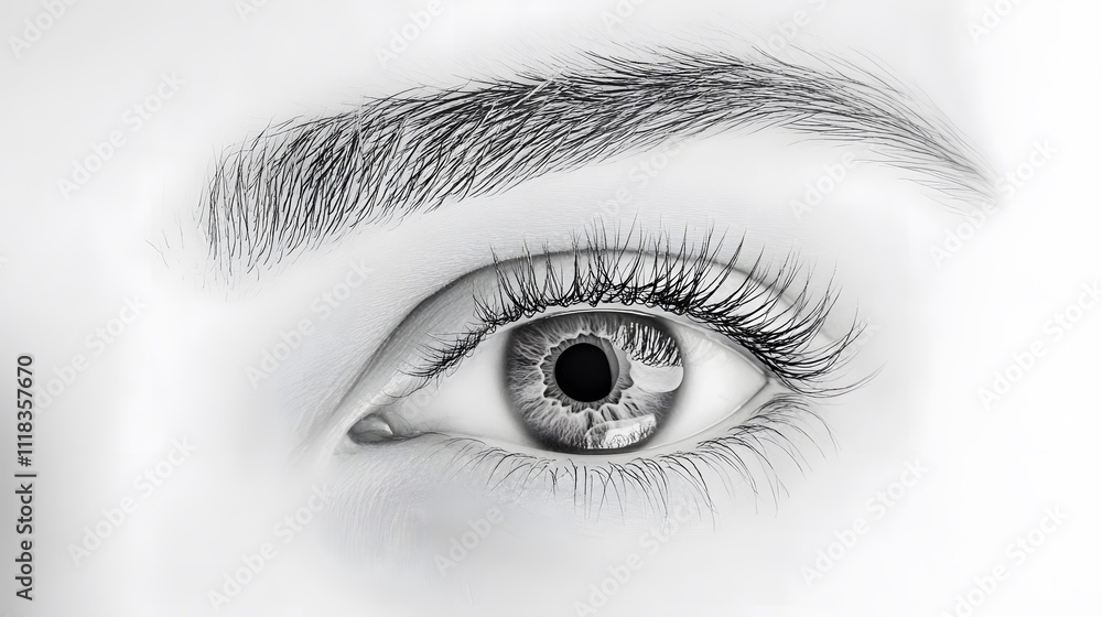 Fototapeta premium Woman Eye with Long Eyelashes