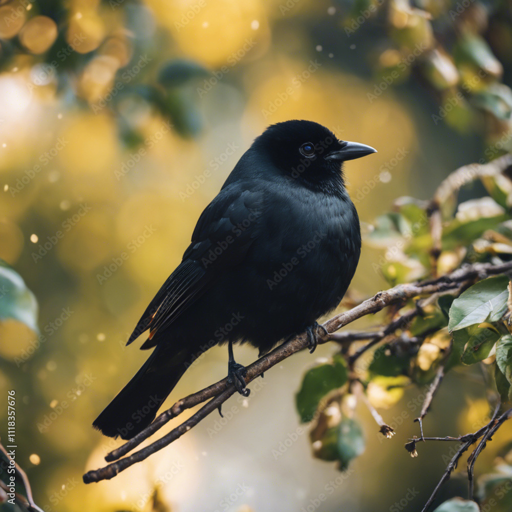 Fototapeta premium Black Bird Closeup