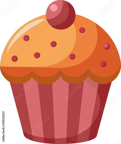 muffin illustration png on transparent background