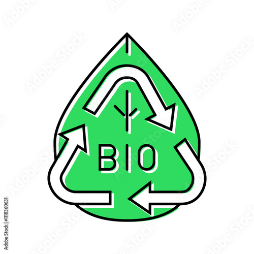 biodegradable waste sorting color icon vector. biodegradable waste sorting sign. isolated symbol illustration