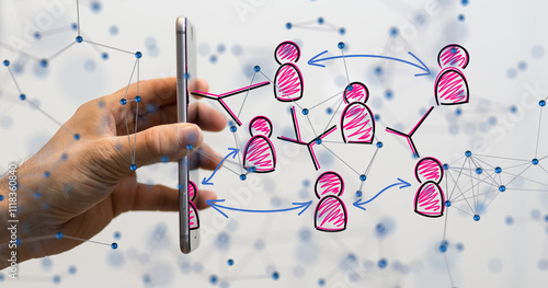 Abstract technology group a...