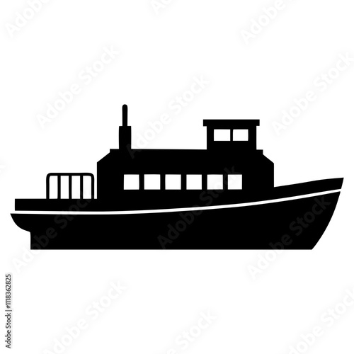 silhouette of a ship