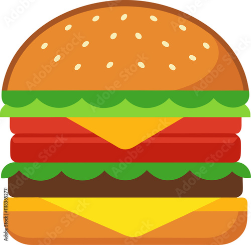 burger illustration logo,icon on transparent background